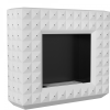 Portálový biokrb Egzul biely matný so Swarovského kryštálikmi 1130x973mm -01