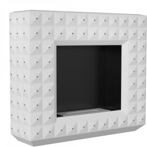 Portálový biokrb Egzul biely matný so Swarovského kryštálikmi 1130x973mm -01
