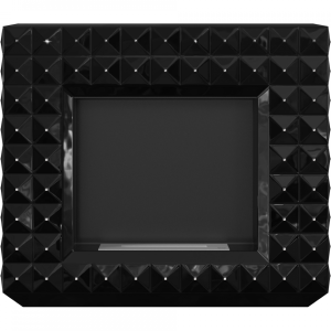 Portálový biokrb Egzul čierny lesklý so Swarovského kryštálikmi 1130x973mm -03