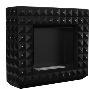 Portálový biokrb Egzul čierny matný so Swarovského kryštálikmi 1130x973mm -01