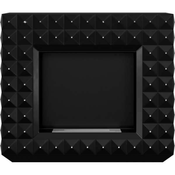 Portálový biokrb Egzul čierny matný so Swarovského kryštálikmi 1130x973mm -03