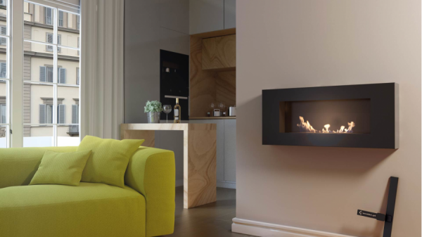 Závesný biokrb DELTA FLAT čierny 900x400mm -03