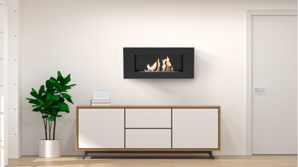 Závesný biokrb DELTA FLAT čierny 900x400mm -06