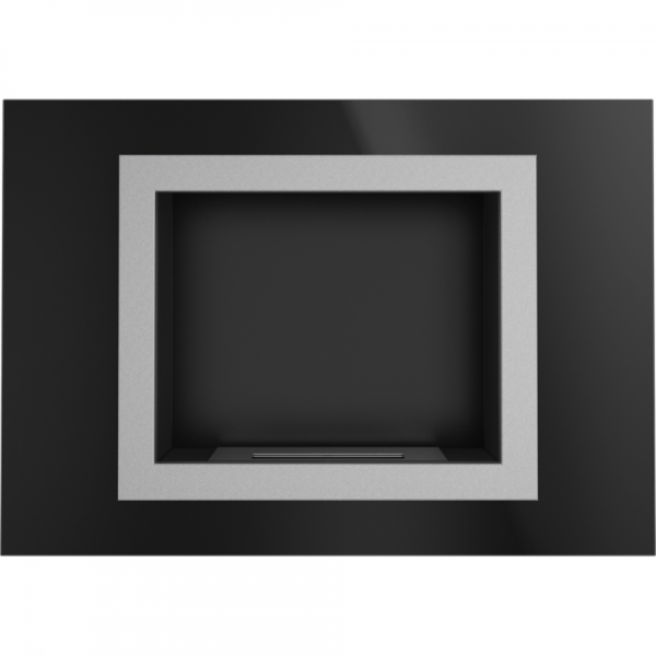 Závesný biokrb Oscar čierny sklenený 900x630mm -02