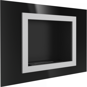 Závesný biokrb Oscar čierny sklenený 900x630mm -03