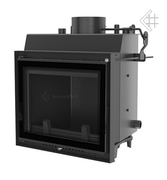 Teplovodná krbová vložka ANTEK 8 DECO s dochladzovacou špirálou -03