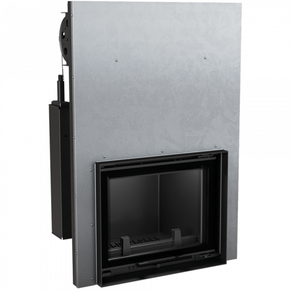 Teplovodná krbová vložka ANTEK 8 s výsuvným otváraním dvierok a dochladzovacou špirálou -01