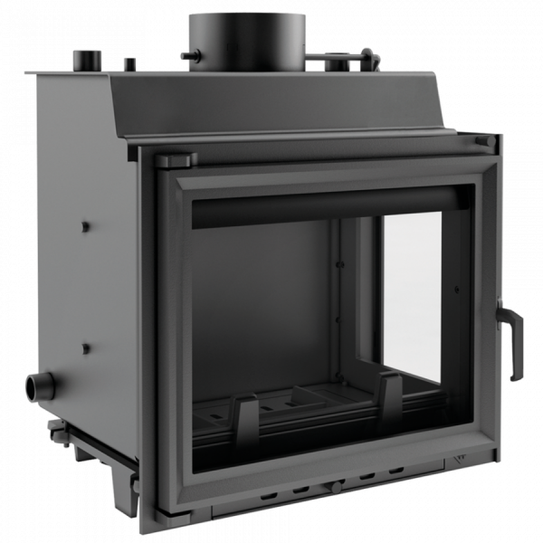 Teplovodná krbová vložka MAJA 12 pravé presklenie s dochladzovacou špirálou -01