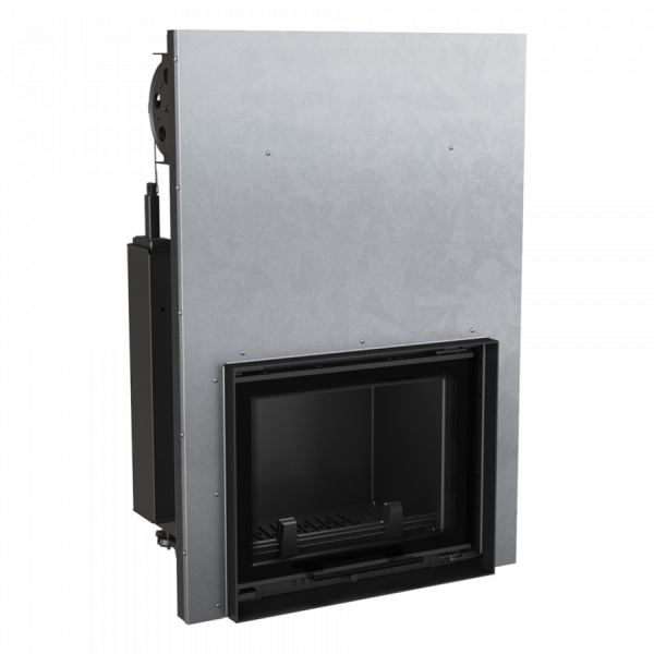 Teplovodná krbová vložka MAJA 12 s výsuvným otváraním dvierok a dochladzovacou špirálou -01