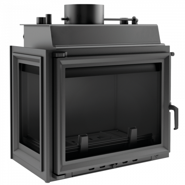 Teplovodná krbová vložka MAJA 12 ľavé presklenie s dochladzovacou špirálou -01