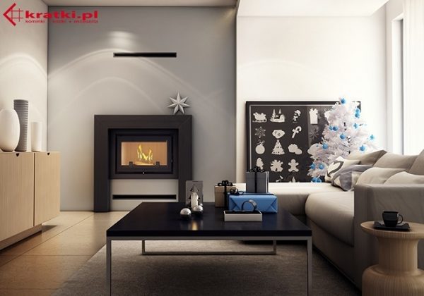 Teplovodná krbová vložka OLIWIA 22 DECO s dochladzovacou špirálou -05