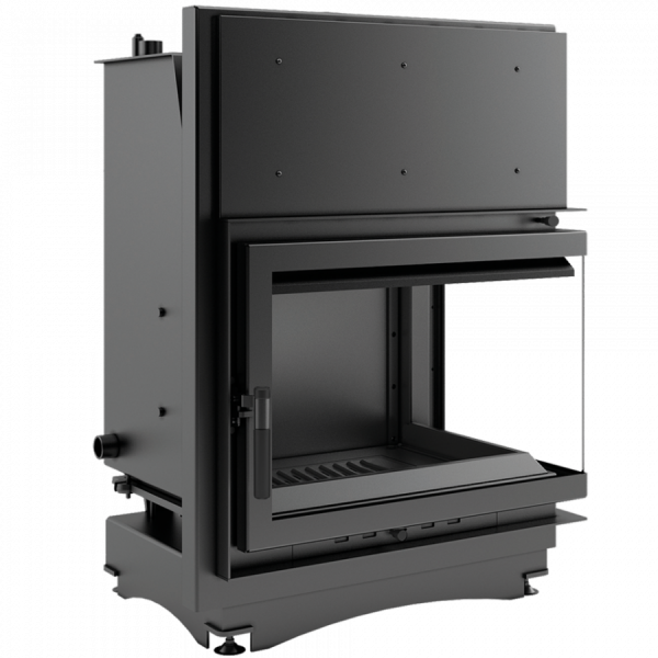 Teplovodná krbová vložka ZUZIA 15 BS pravé presklenie s dochladzovacou špirálou -01