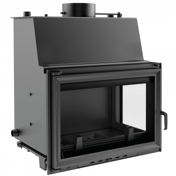 Teplovodná krbová vložka ZUZIA 15 pravé presklenie s chladiacou špirálou -01