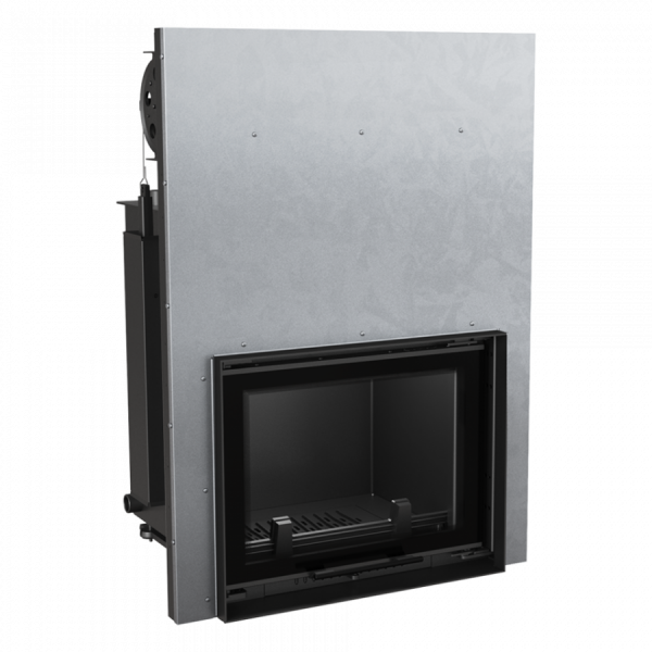 Teplovodná krbová vložka ZUZIA 15 s výsuvným otváraním dvierok a dochladzovacou špirálou -01