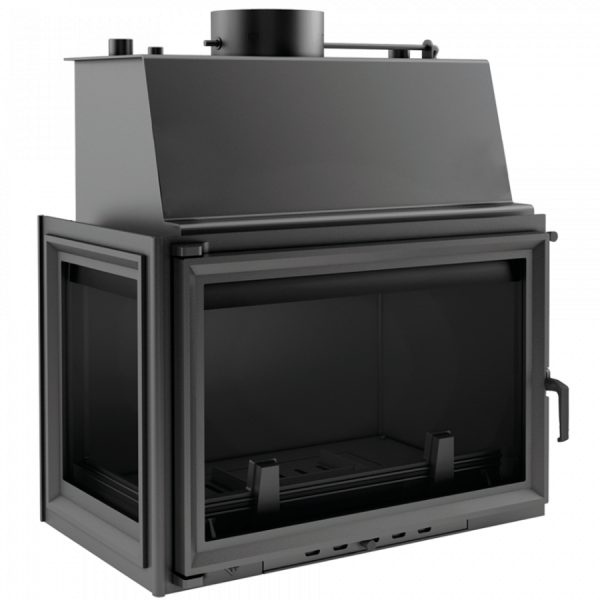 Teplovodná krbová vložka ZUZIA 15 ľavé presklenie s dochladzovacou špirálou -01