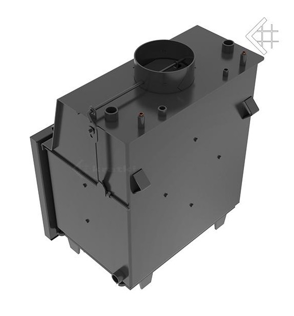 Teplovodná krbová vložka ZUZIA 19 DECO s dochladzovacou špirálou -03